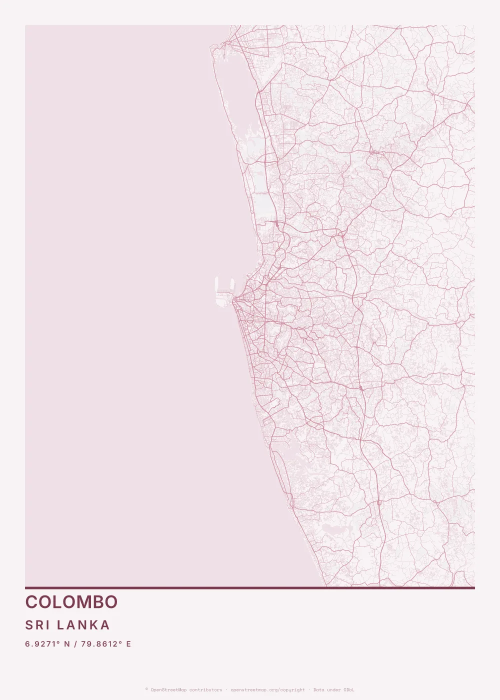 Colombo map poster