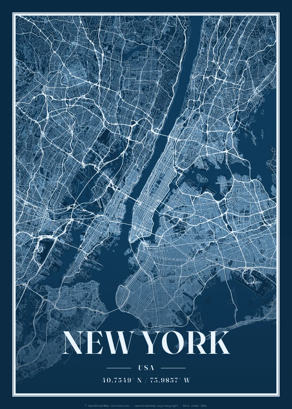 New York map poster