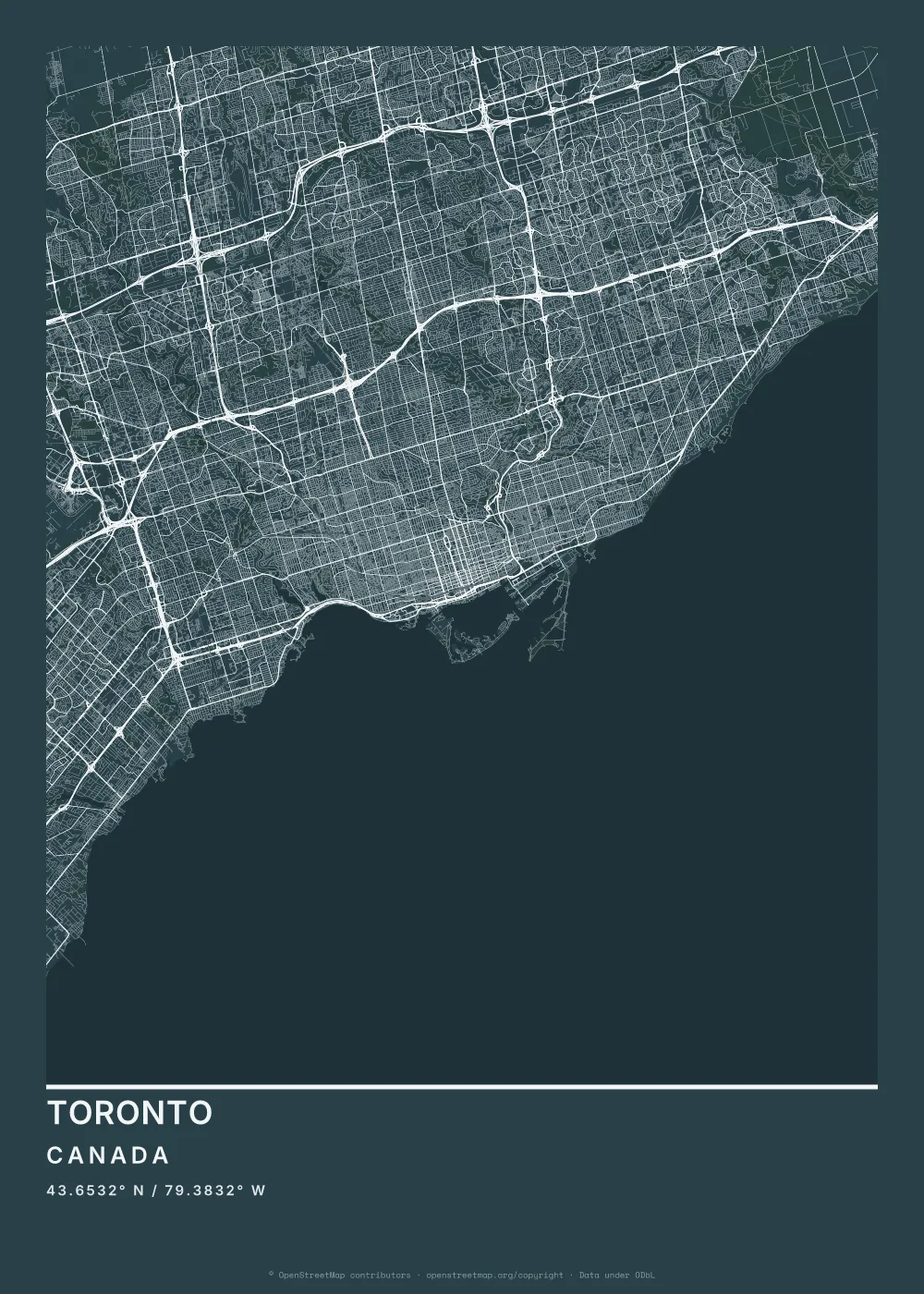 Toronto map poster